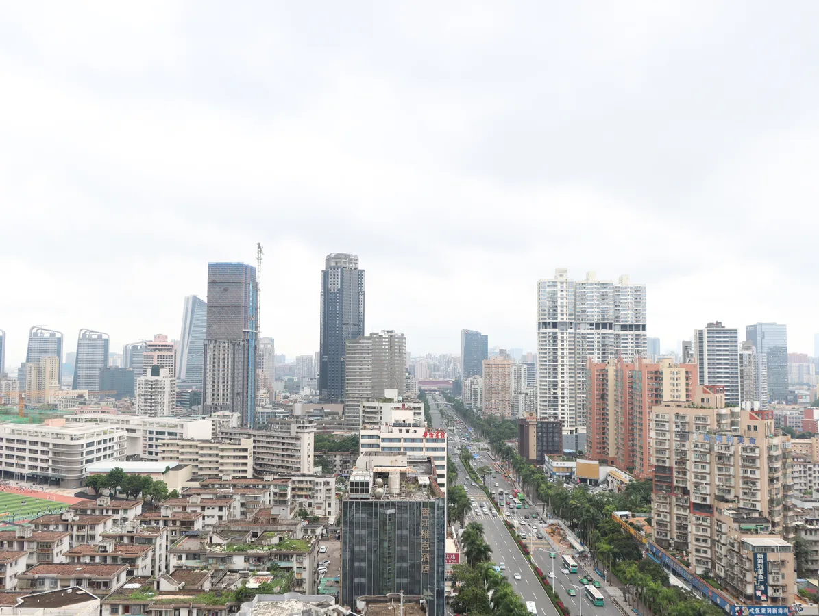 名门大厦窗景与拱北城市道路视野